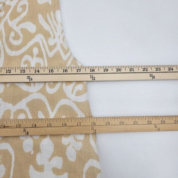 Sheridan French Printed Embroidered Split Neck Tank Top Women's 4 Preppy Beach - Picture 10 of 12